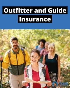 An outfitter and guide leads a group of clients along a forest trail while reading a map